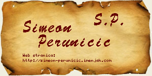 Simeon Peruničić vizit kartica